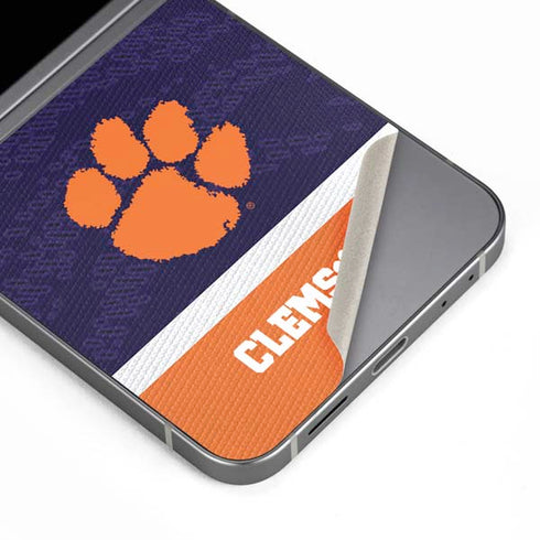 Clemson University Paw Logo Galaxy Z Flip6 Skin